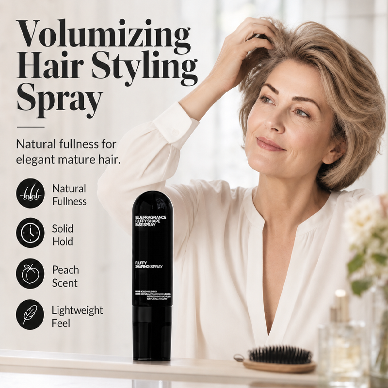 🎉50% Off! 👩 Peach-scented volumizing ＆ setting spray—for lightweight, bouncy hair and long-lasting hold.