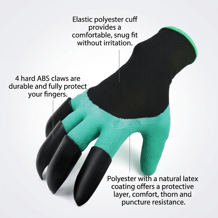 Garden Gloves With Claws For Digging